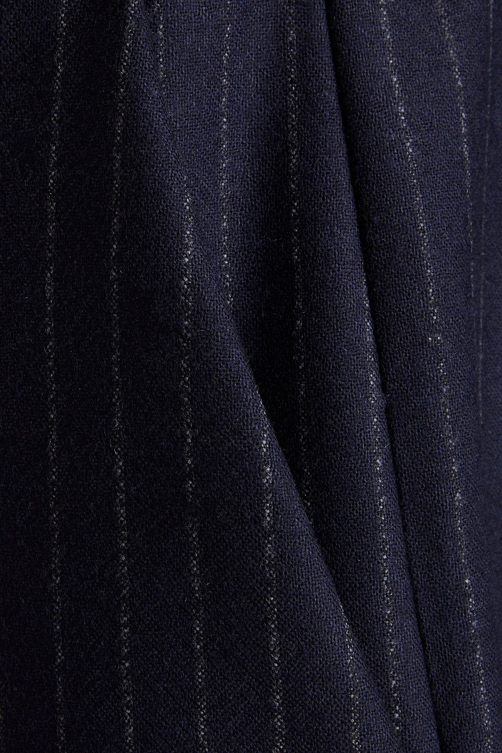 MAJE Pinstriped wool and cashmere-blend tapered pants