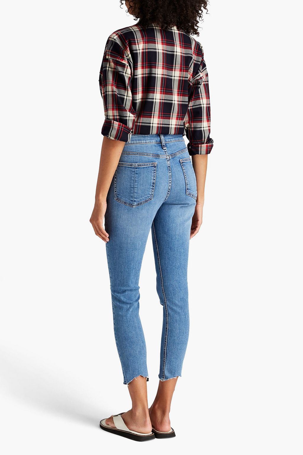 RAG & BONE Cate cropped distressed mid-rise skinny jeans