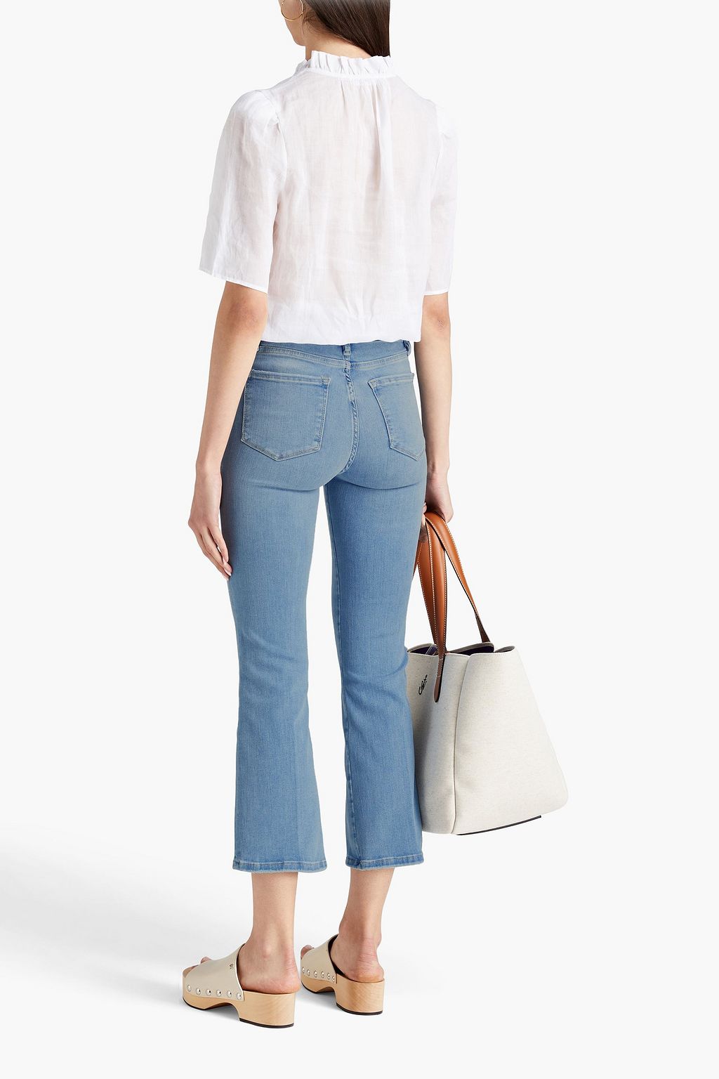 FRAME Le Crop Mini Boot cropped mid-rise bootcut jeans