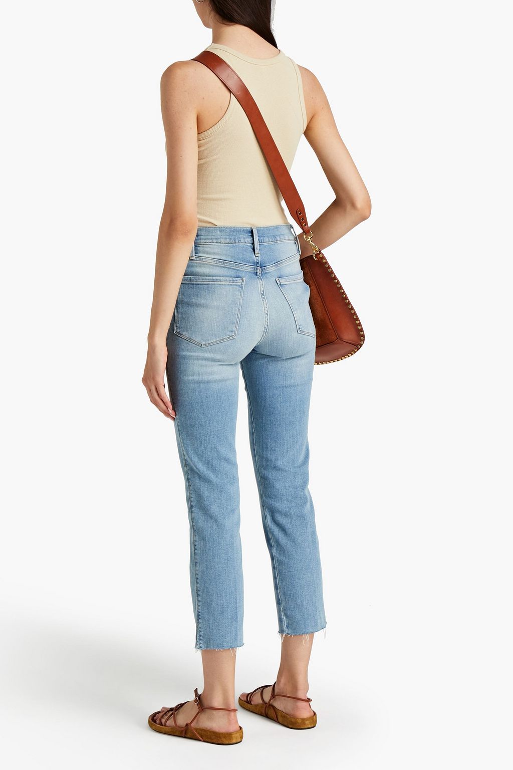 FRAME Le Sylvie verkürzte, hoch sitzende Skinny Jeans