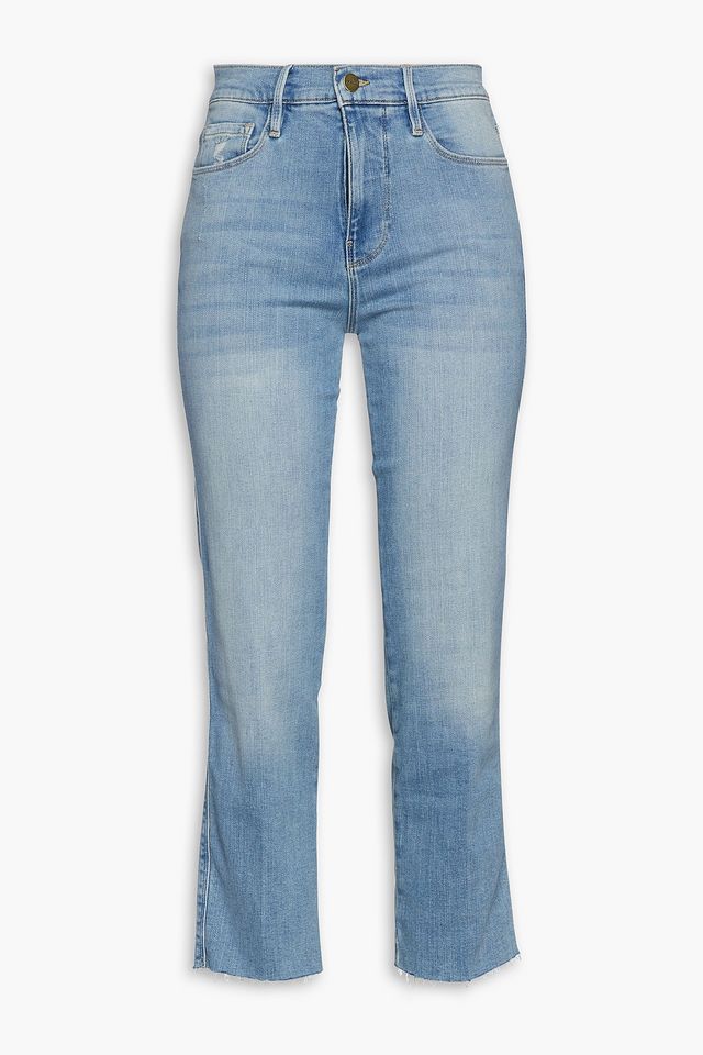 Le Sylvie cropped high-rise straight-leg jeans