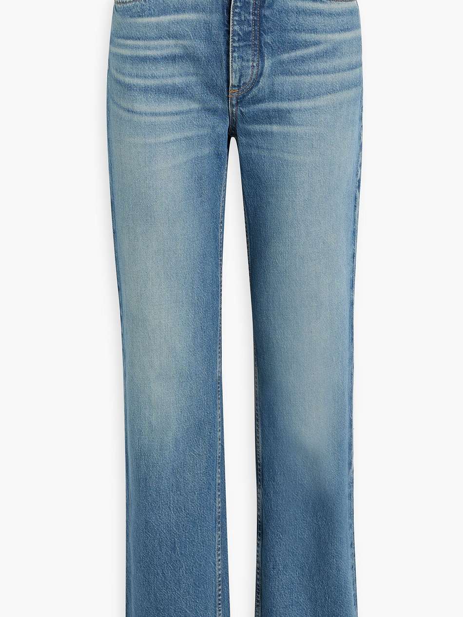 alex faded high-rise straight-leg jeans