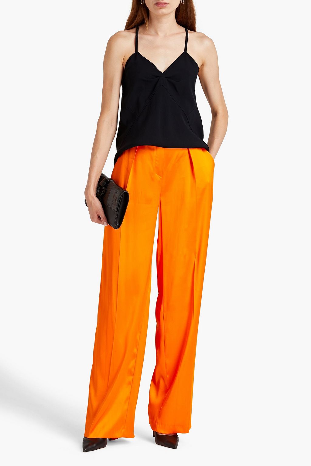 VICTORIA BECKHAM ツイル キャミソール プリーツ入り
