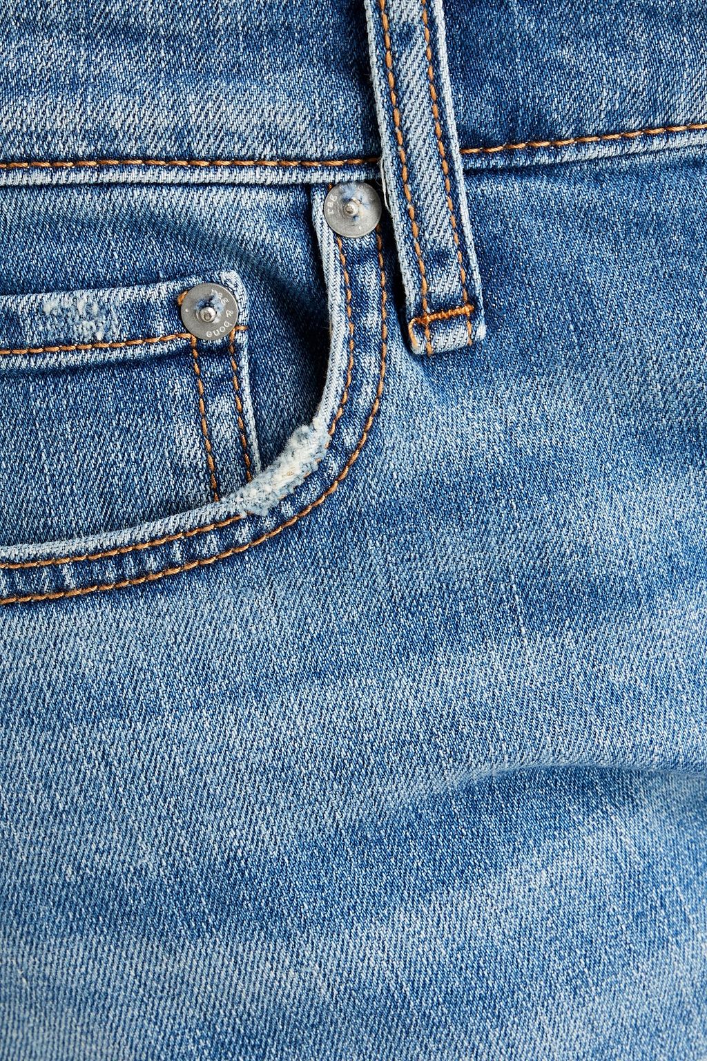 RAG & BONE Dre distressed mid-rise slim-leg jeans