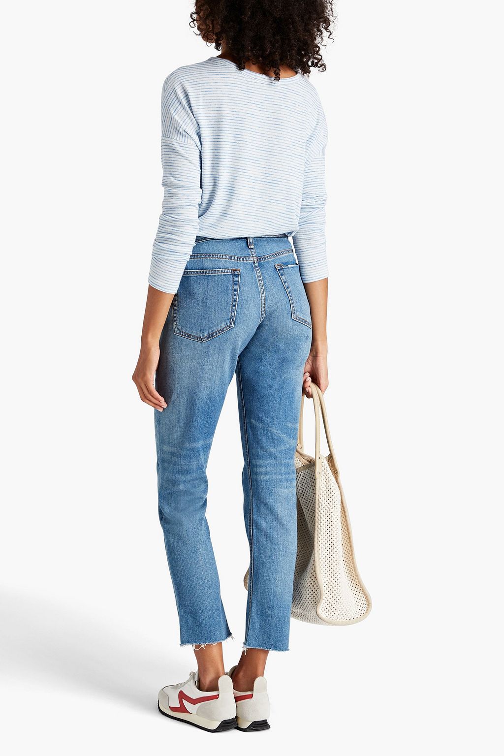 RAG & BONE Dre distressed mid-rise slim-leg jeans