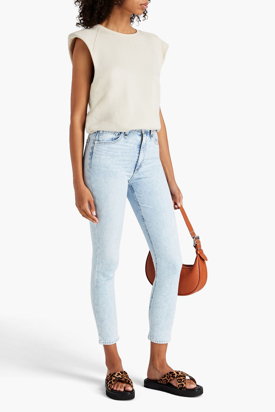 RAG & BONE NINA CROPPED FADED HIGH-RISE SKINNY JEANS 3074457345632861127
