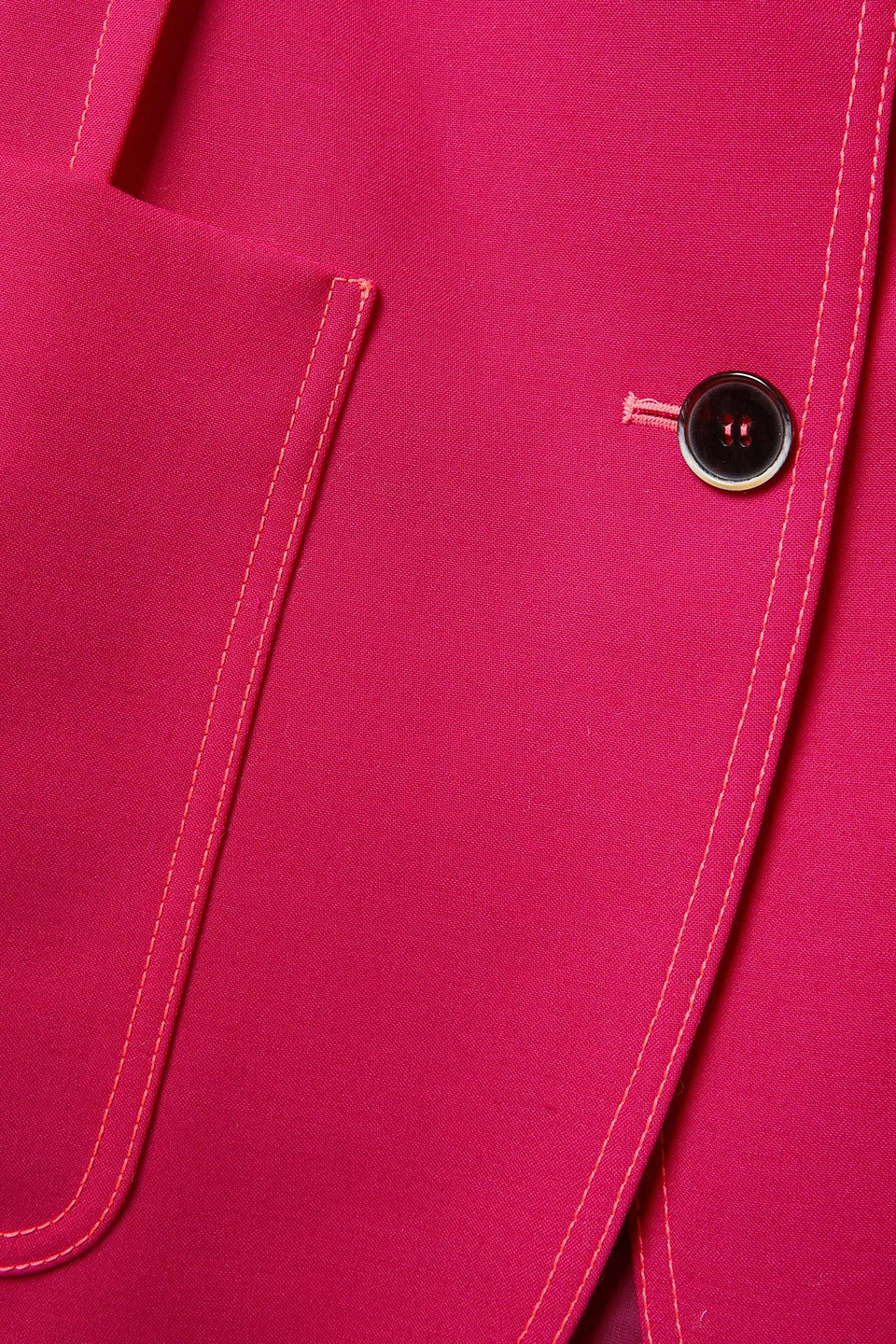 Christopher John Rogers Pleated Back Fitted Jacket In Fuchsia