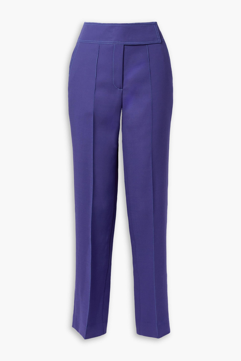 Christopher John Rogers Cady Straight-leg Pants In Indigo