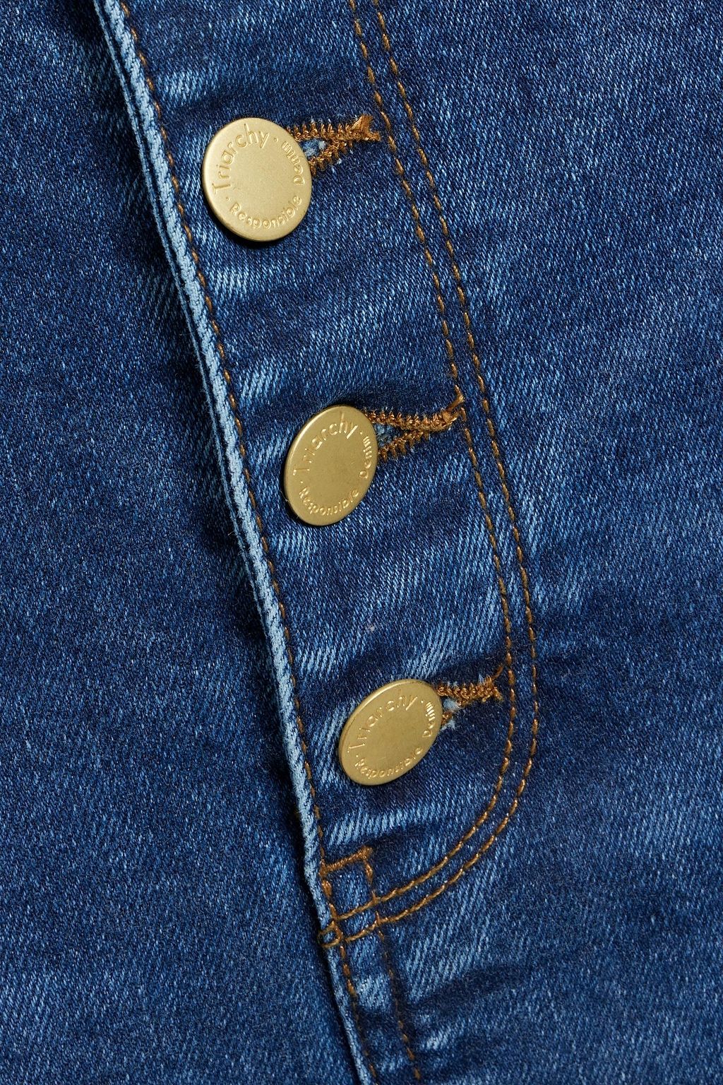 TRIARCHY Faded high-rise skinny jeans