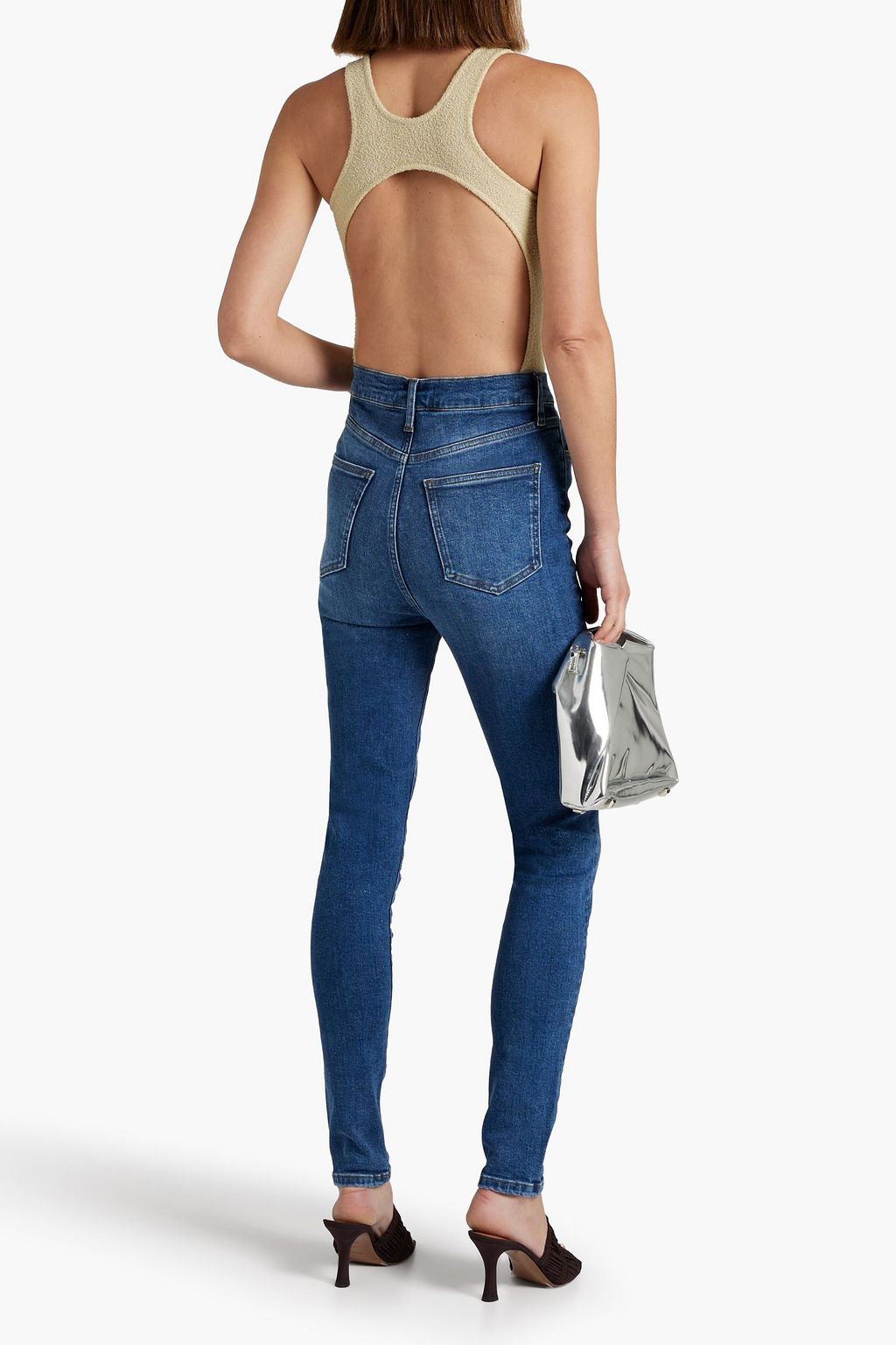 TRIARCHY Faded high-rise skinny jeans