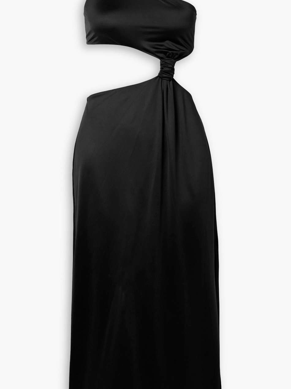 belize cutout one-shoulder stretch-jersey midi dress