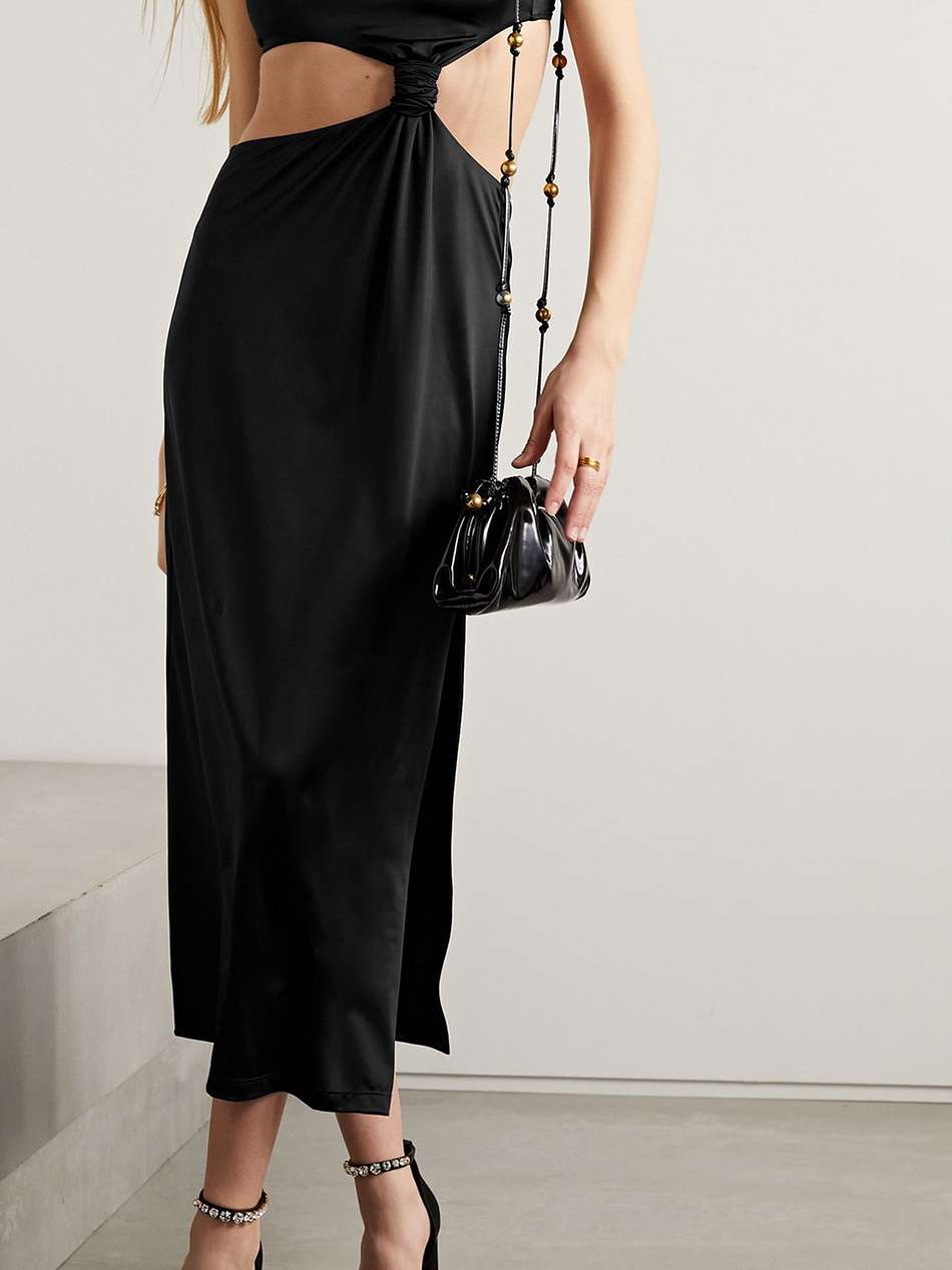 belize cutout one-shoulder stretch-jersey midi dress