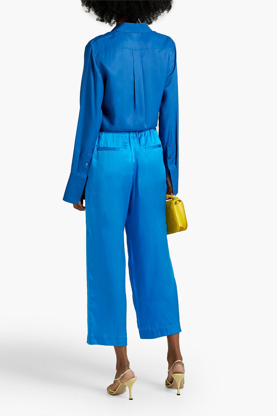 MANSUR GAVRIEL SILK-CHARMEUSE WIDE-LEG PANTS
