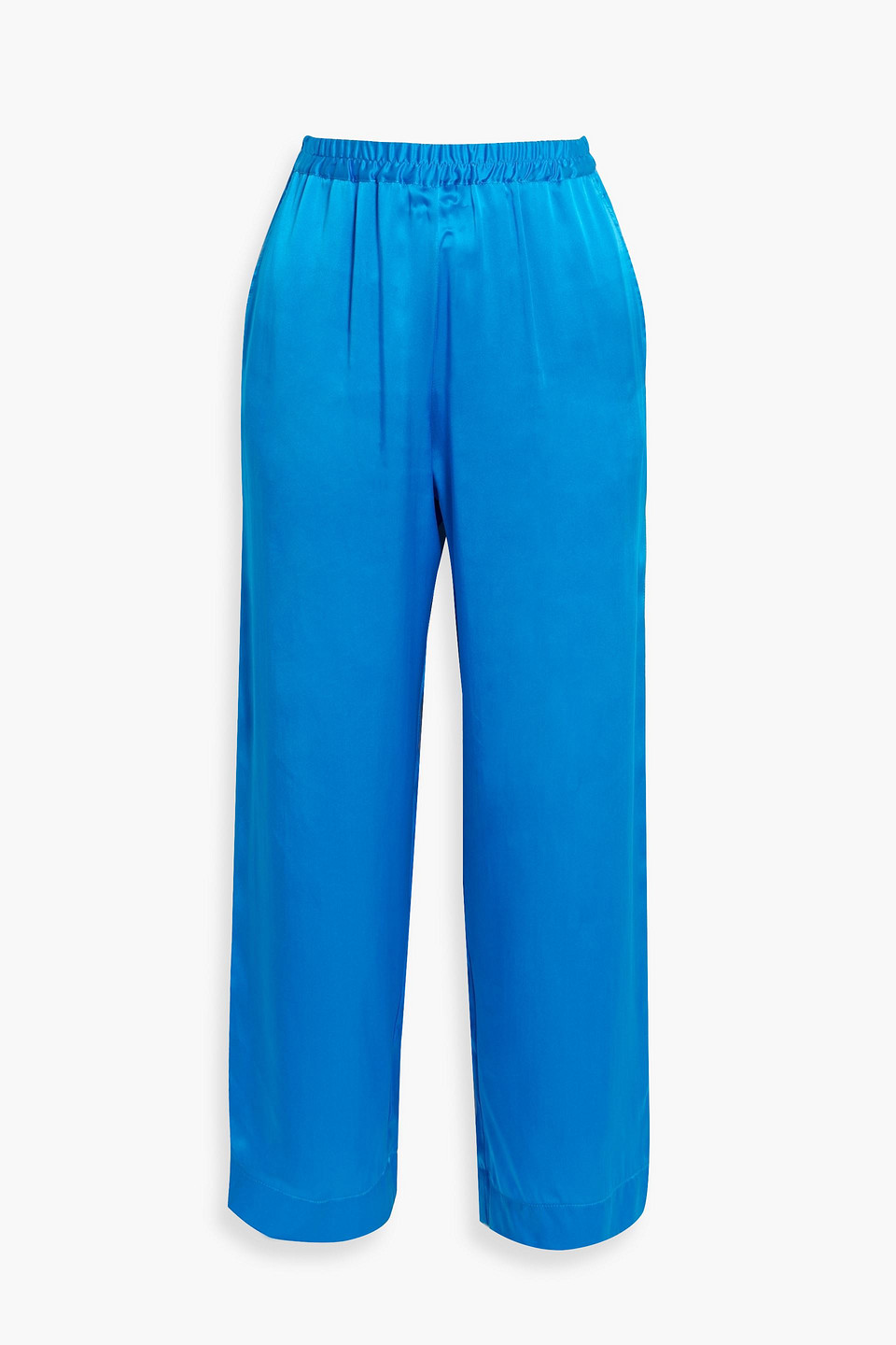 MANSUR GAVRIEL SILK-CHARMEUSE WIDE-LEG PANTS