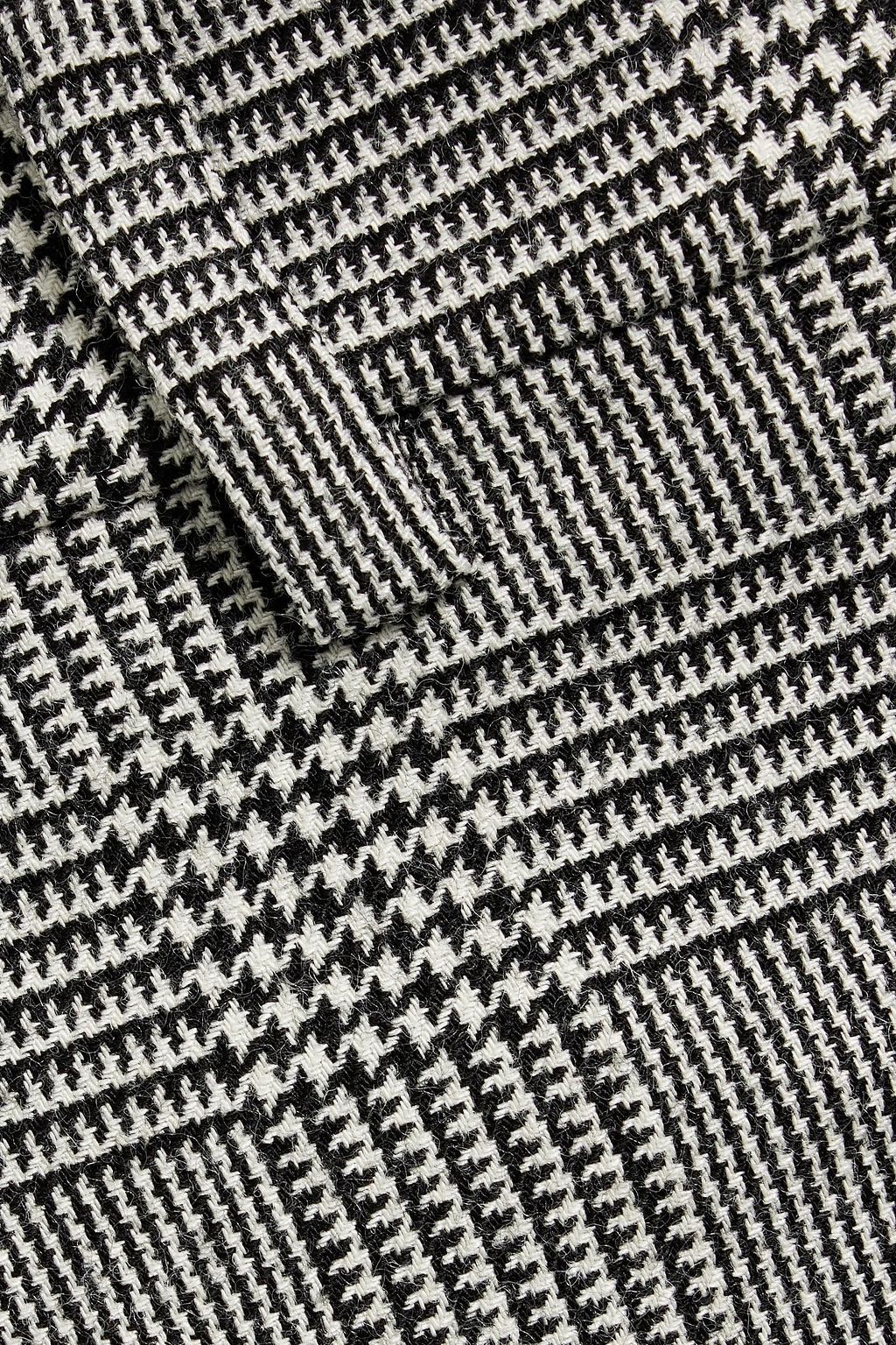 FRAME Cropped houndstooth woven straight-leg pants
