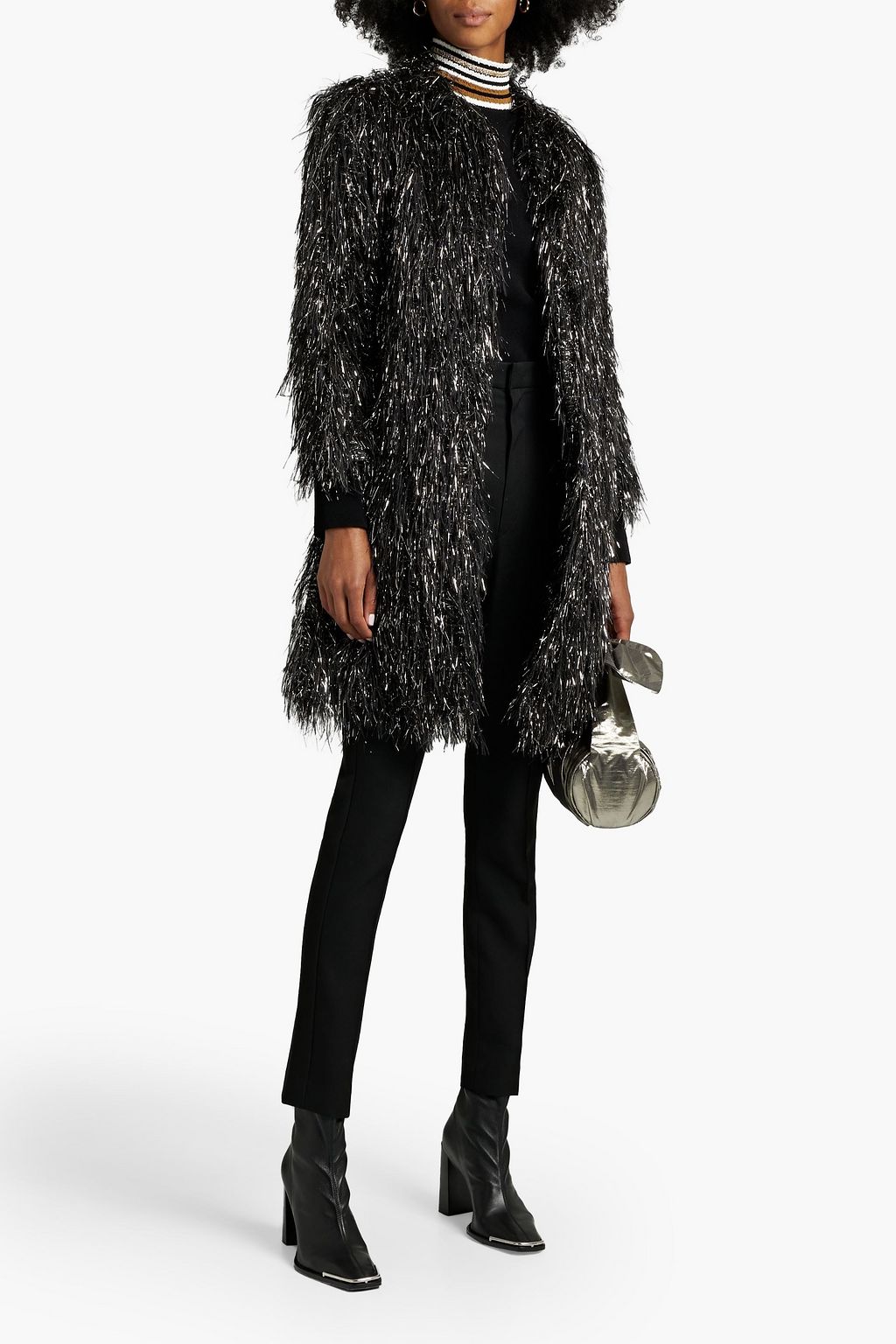 MANSUR GAVRIEL Fringed tinsel and organza jacket