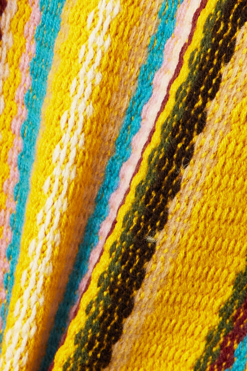 Alanui Follow Your Nature Striped Wool Pants In Yellow