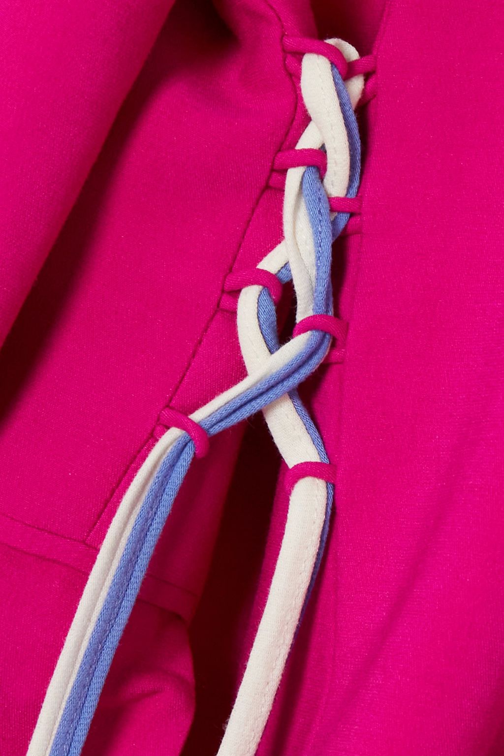 BOUGUESSA Caro double-breasted tie-detailed woven blazer