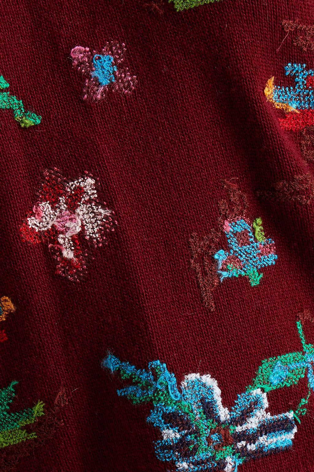 VALENTINO GARAVANI Embroidered wool and cashmere-blend sweater