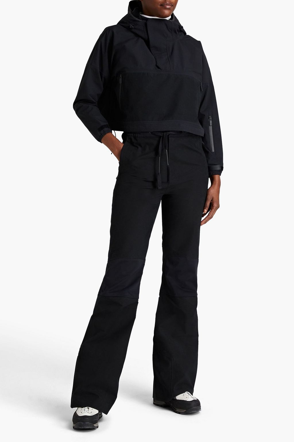 TEMPLA Cropped shell hooded jacket