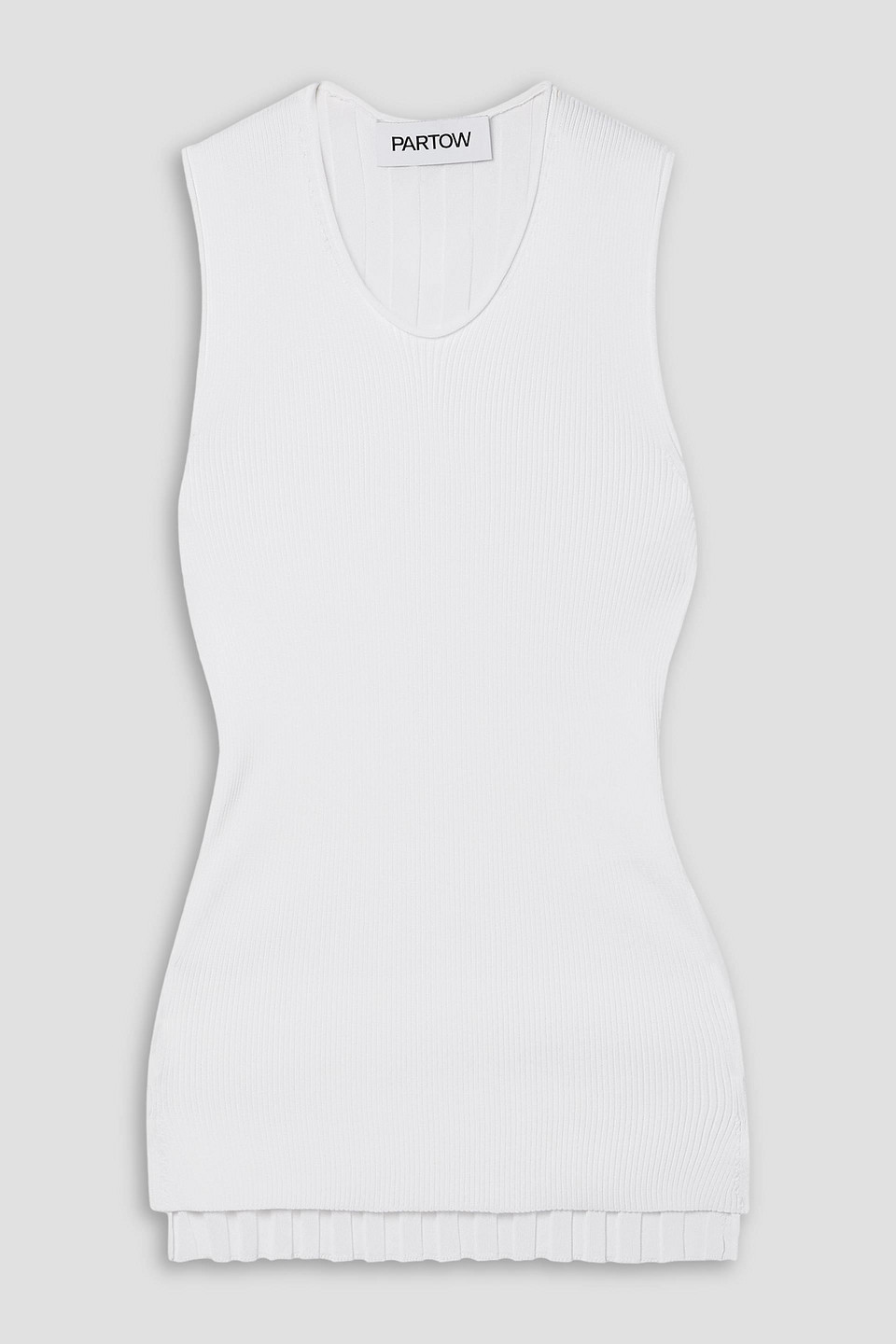 Partow Vera Ribbed-knit Tank In White