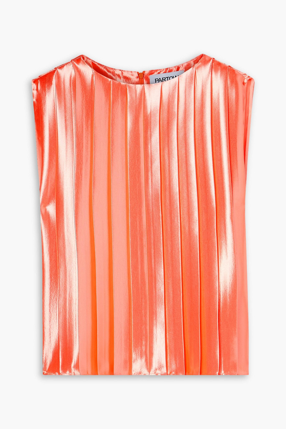 Eleni pleated lamé top