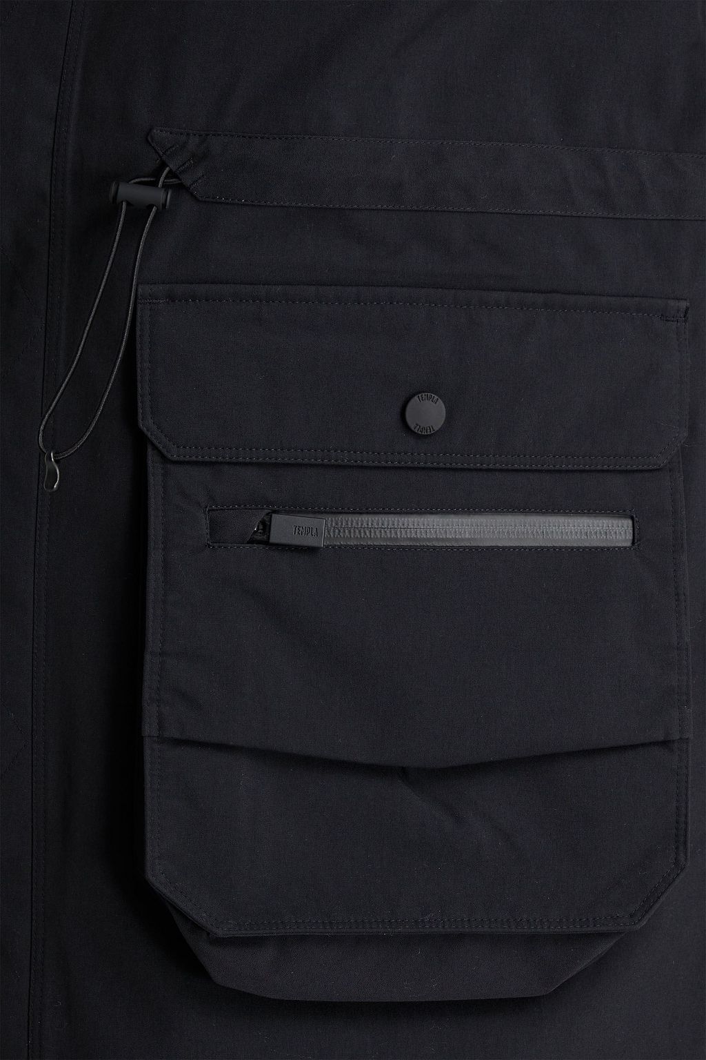 TEMPLA 2L Bio Moss padded canvas hooded parka