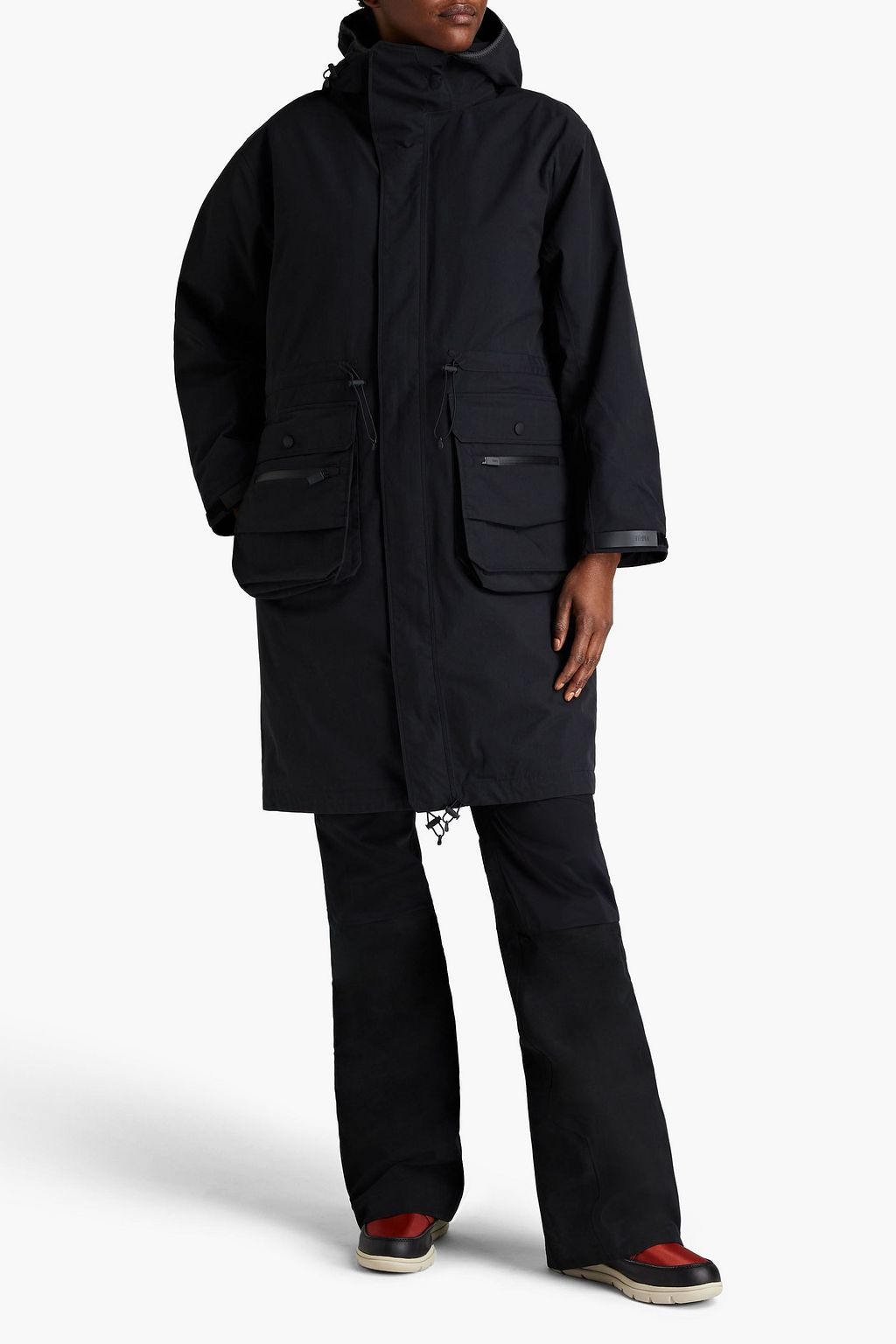 TEMPLA 2L Bio Moss padded canvas hooded parka