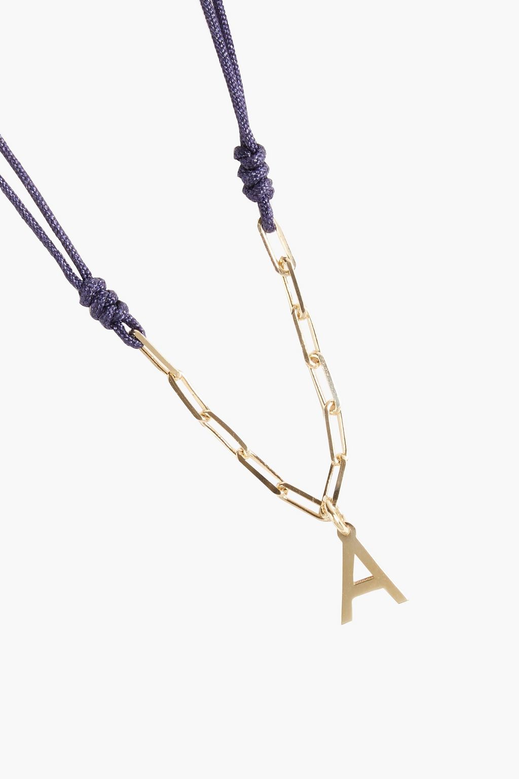 CHARMS COMPANY 14-karat gold and cord bracelet