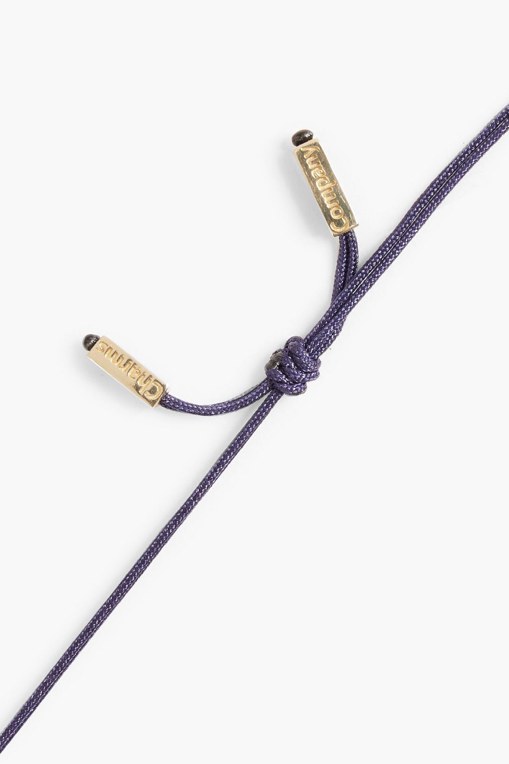 CHARMS COMPANY 14-karat gold and cord bracelet