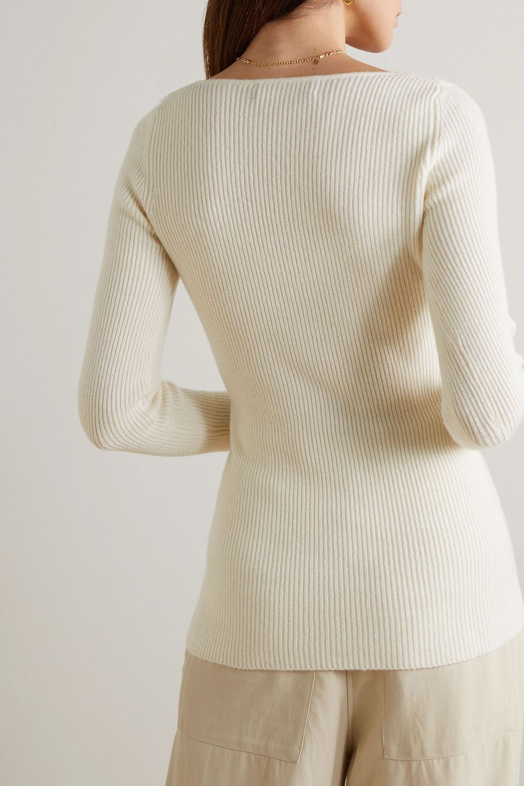 ARCH4 Amirah ribbed cashmere sweater