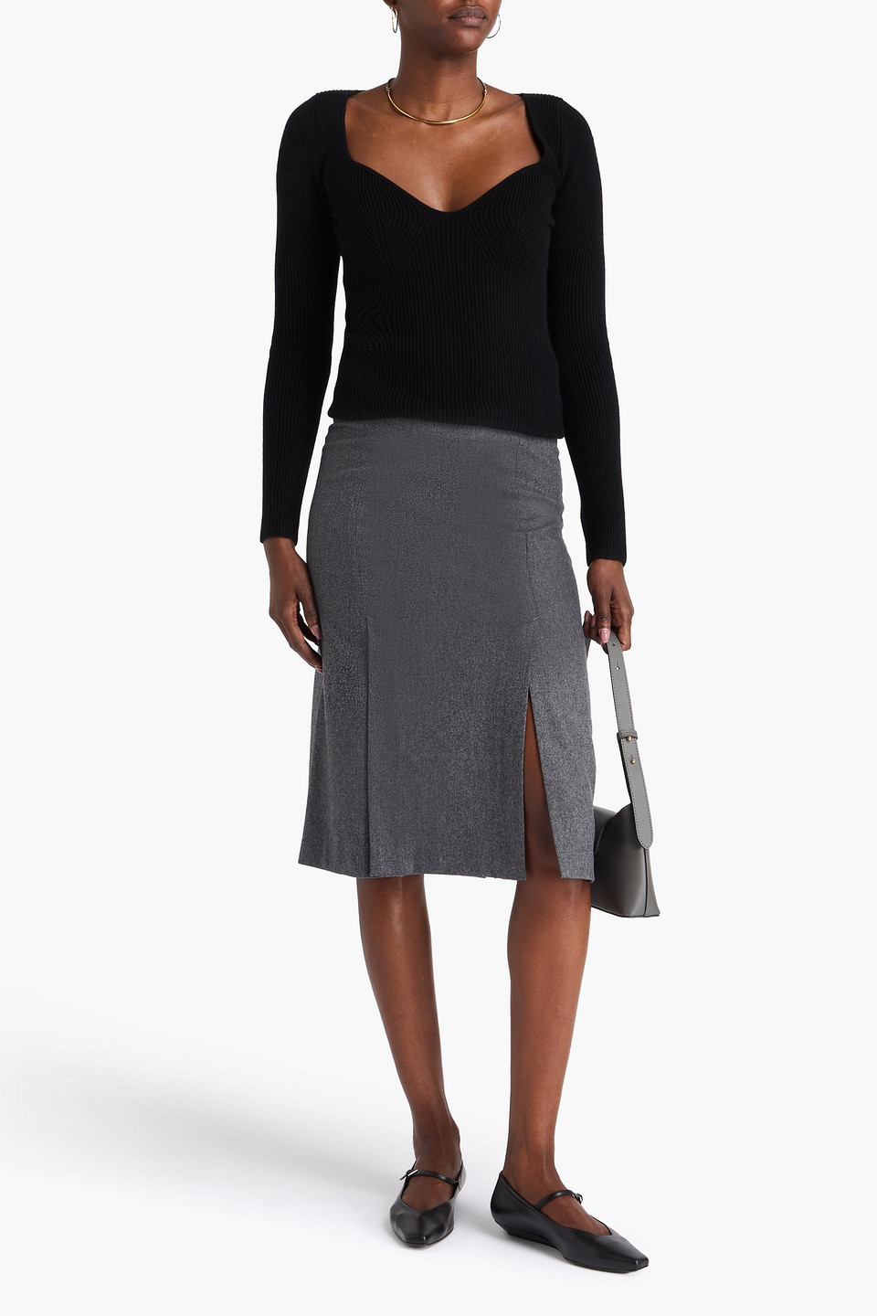  Arch4 - Pullover „amirah“ Aus Geripptem Kaschmir - Schwarz - S 