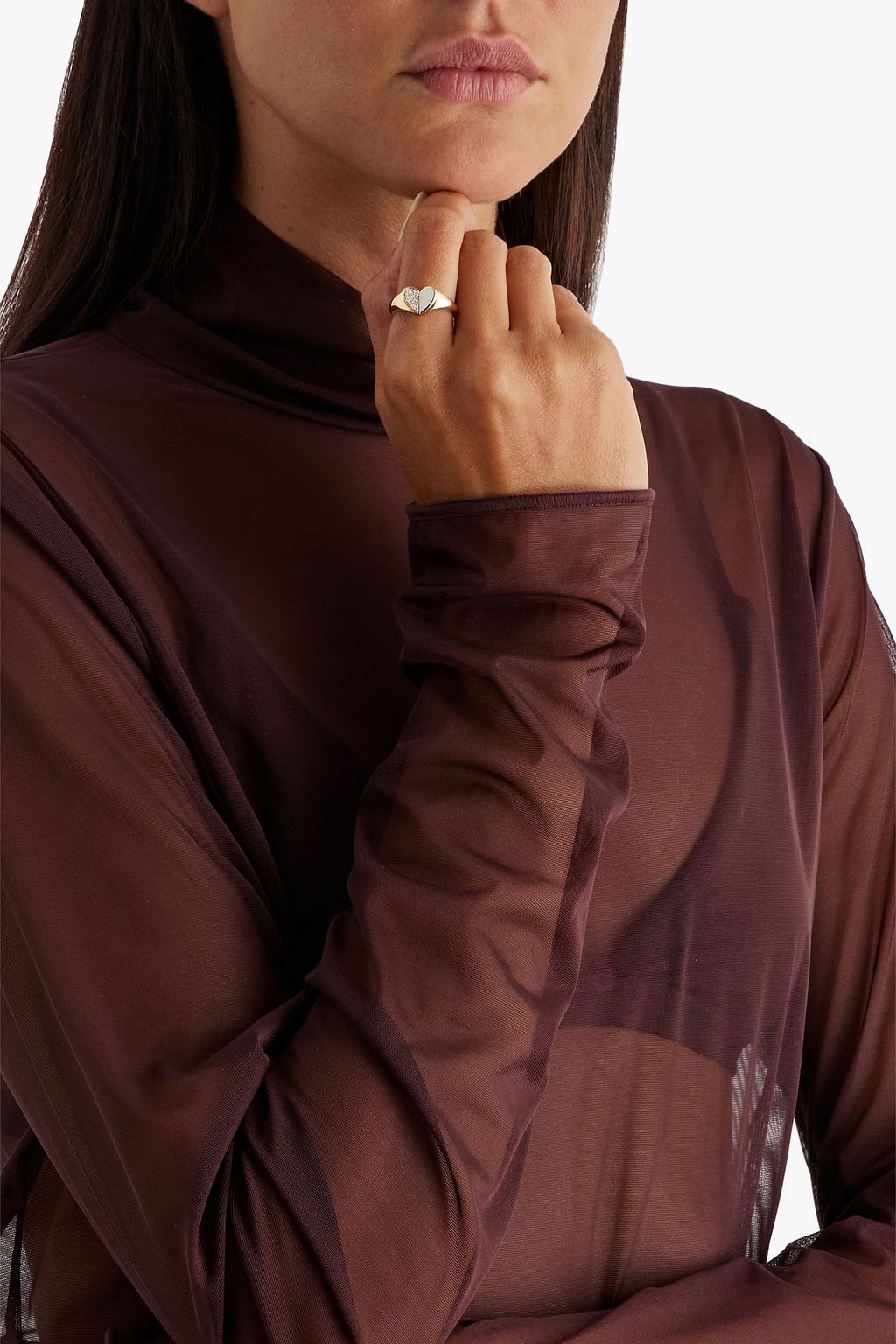 ADINA REYTER 14-karat gold, diamond and enamel ring