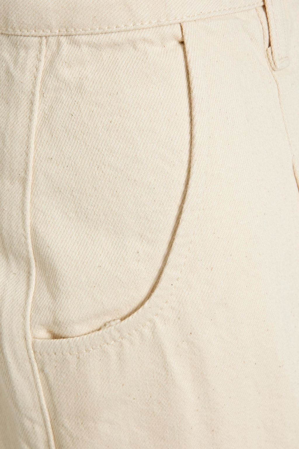 TRIARCHY Pleated high-rise tapered jeans
