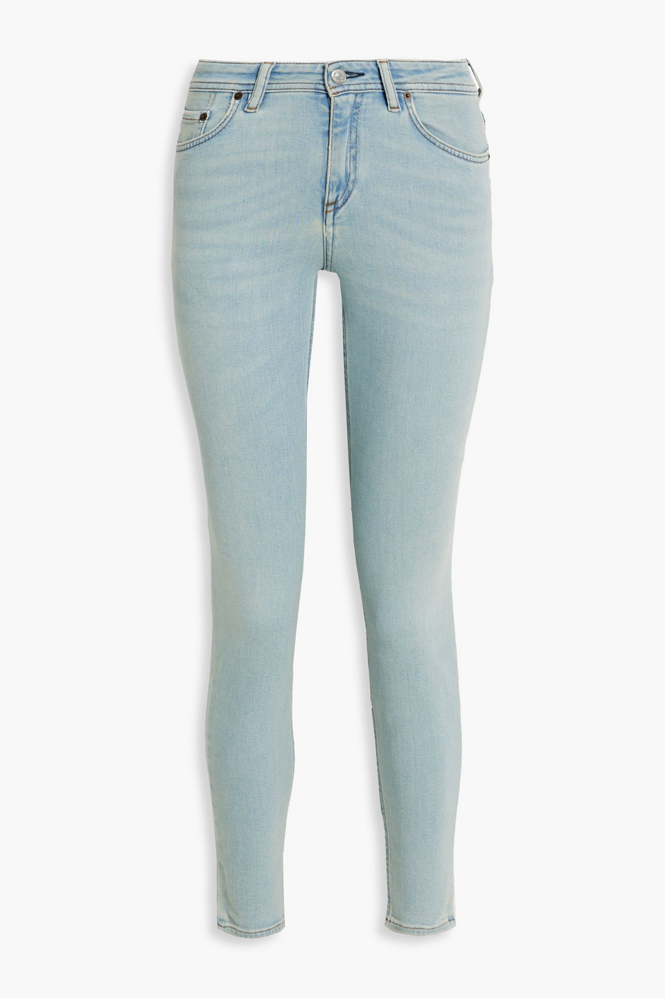 Climb faded low-rise skinny jeans