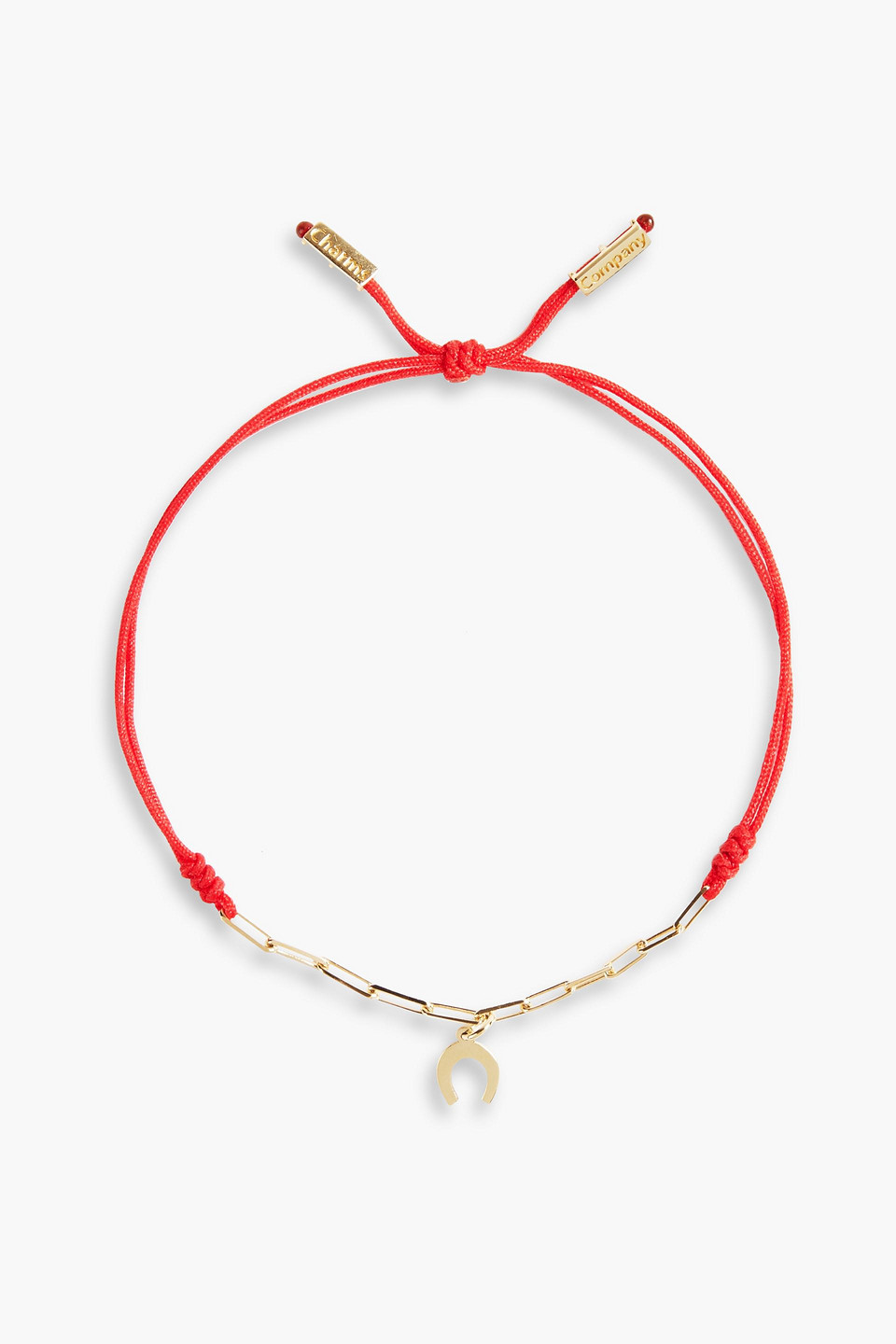 Charms Company 14-karat gold and cord bracelet