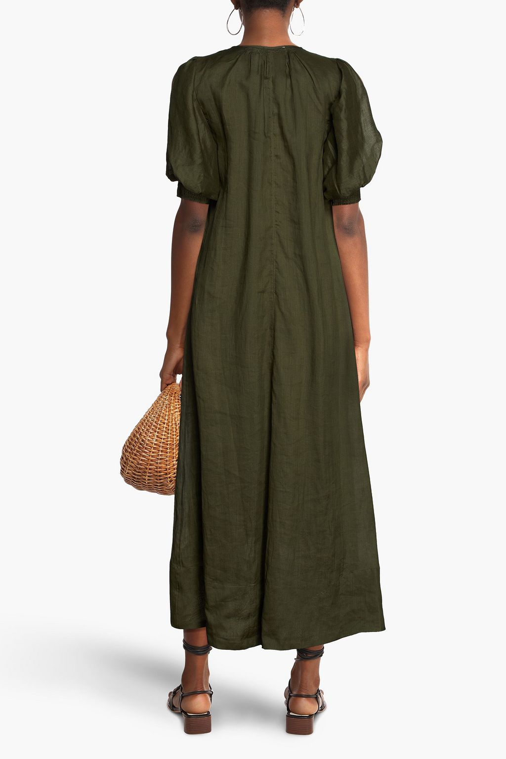 frame twisted pleat dress