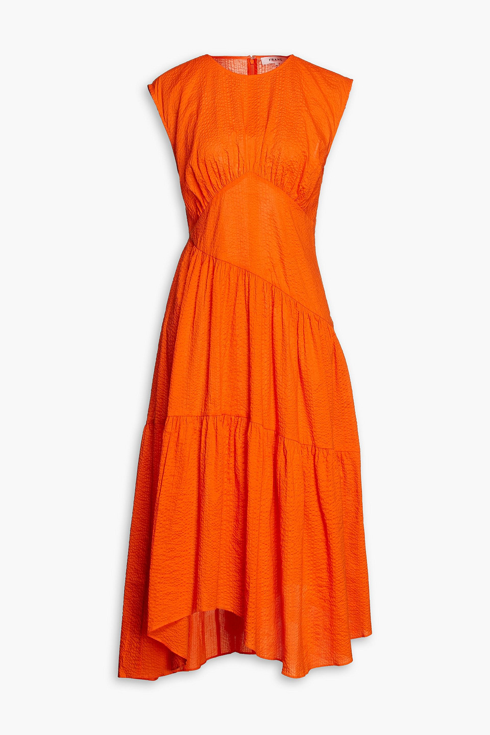 frame asymmetrical dress Arianna One-Shoulder Asymmetrical Pleated Dress main image 0
