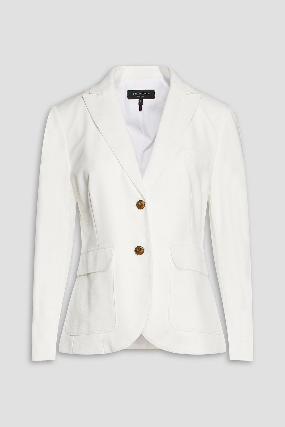 Rag & Bone Nancy Cotton-blend Piqué Blazer In White
