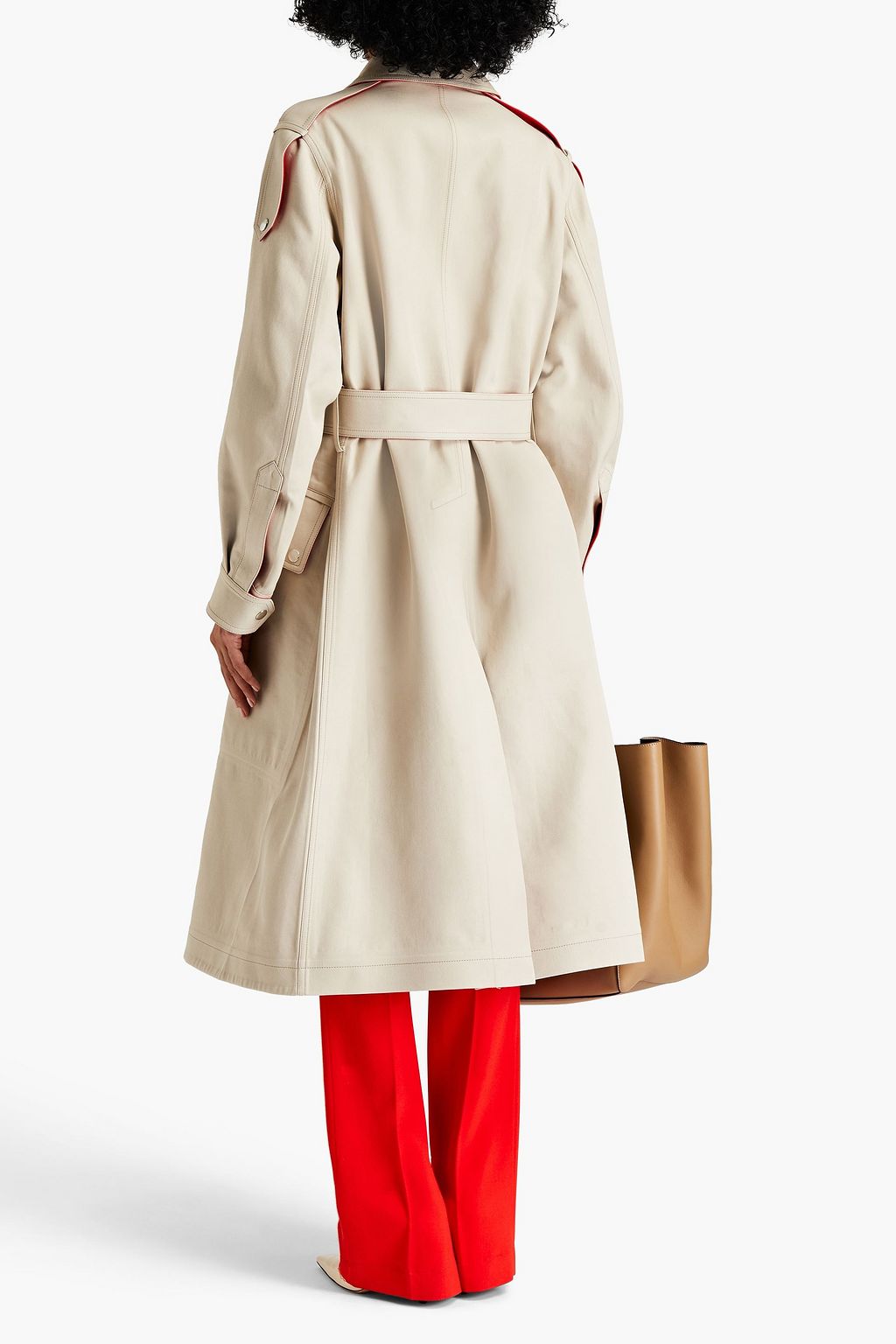 VICTORIA BECKHAM Belted cotton and silk-blend gabardine trench coat