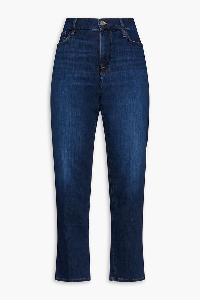 Le Nouveau faded high-rise straight-leg jeans