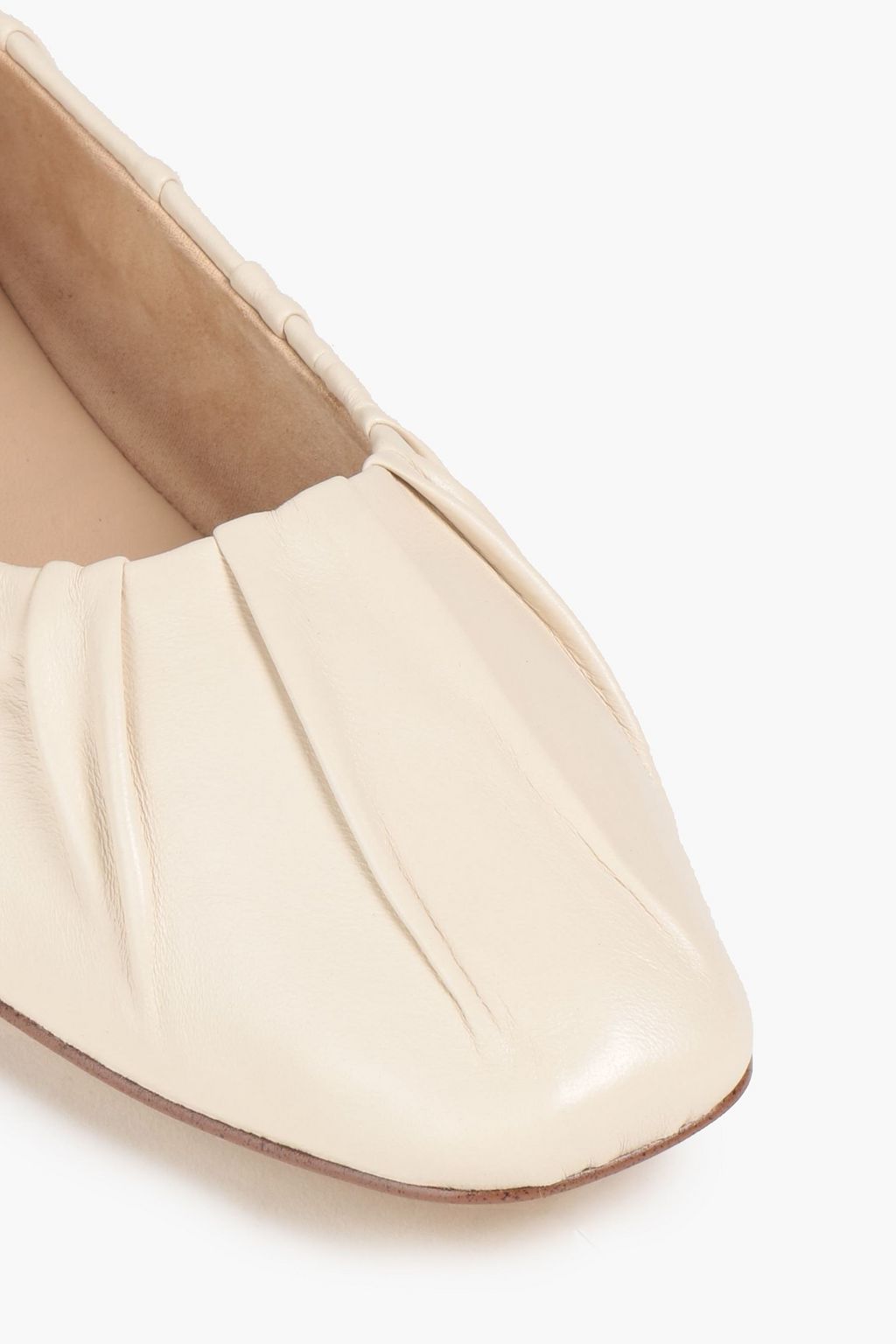 SAM EDELMAN Mallory gathered leather ballet flats