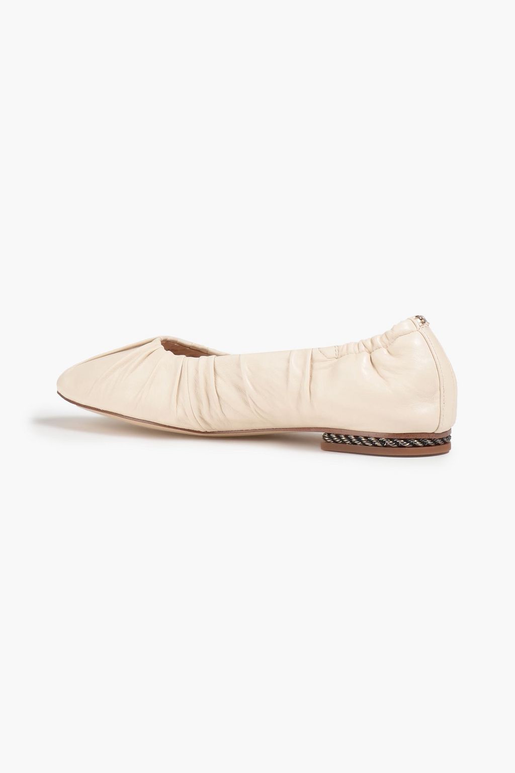SAM EDELMAN Mallory gathered leather ballet flats
