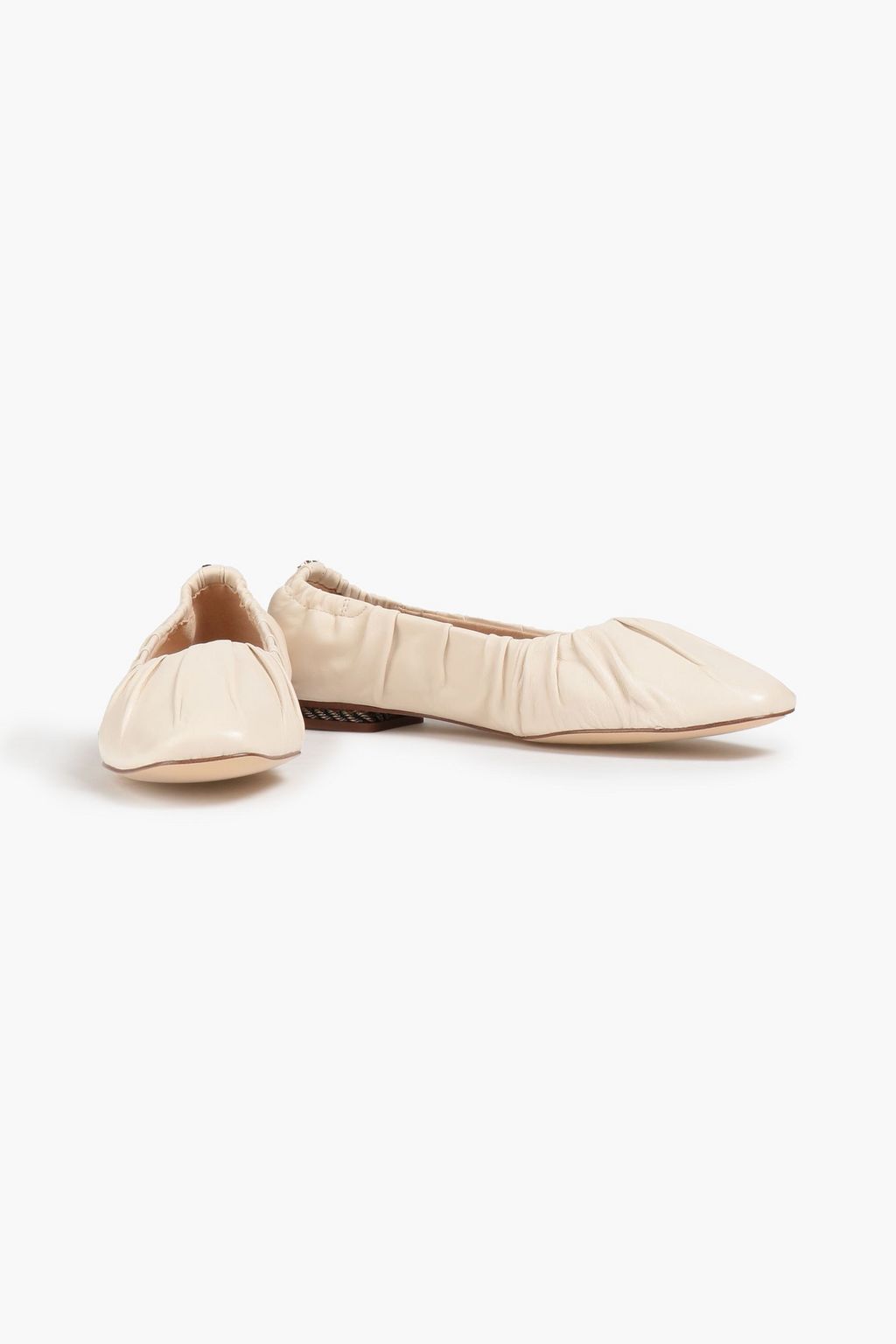 SAM EDELMAN Mallory gathered leather ballet flats