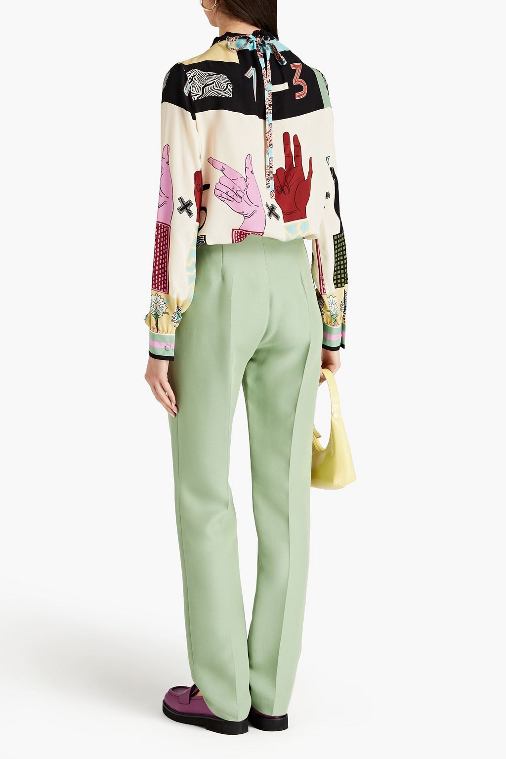 VALENTINO GARAVANI Printed silk crepe de chine top