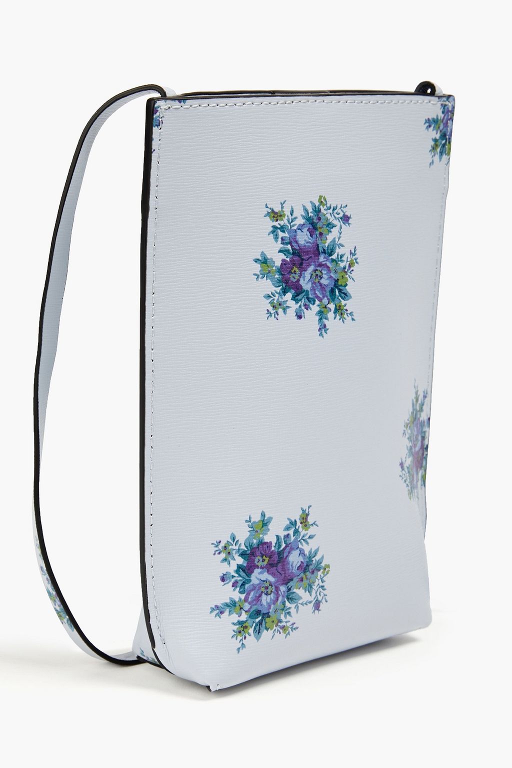 GANNI Floralprint textured leather tote THE