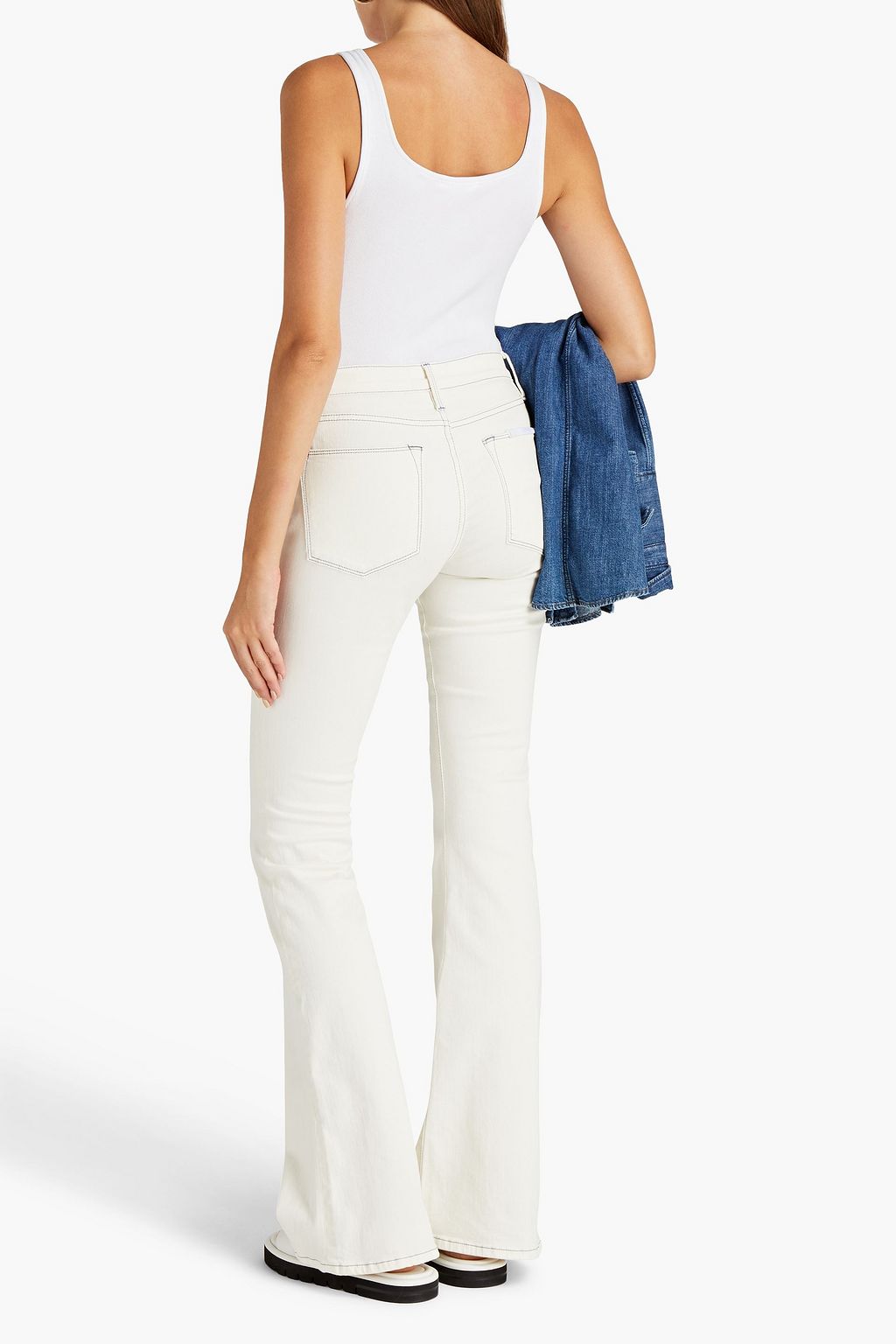 FRAME Hoch sitzende Schlagjeans