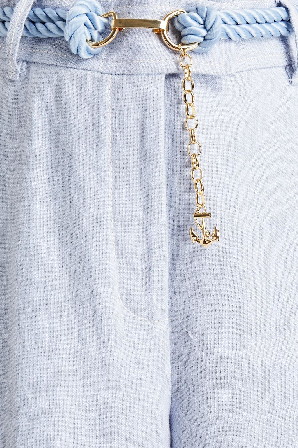 ZIMMERMANN Belted linen wide-leg pants