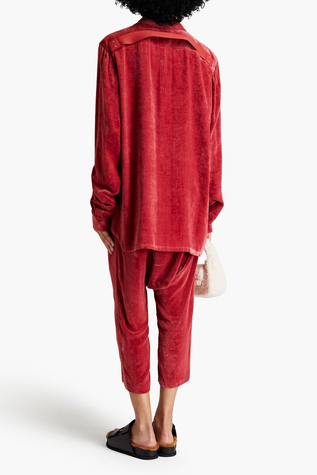 RICK OWENS Velvet shirt