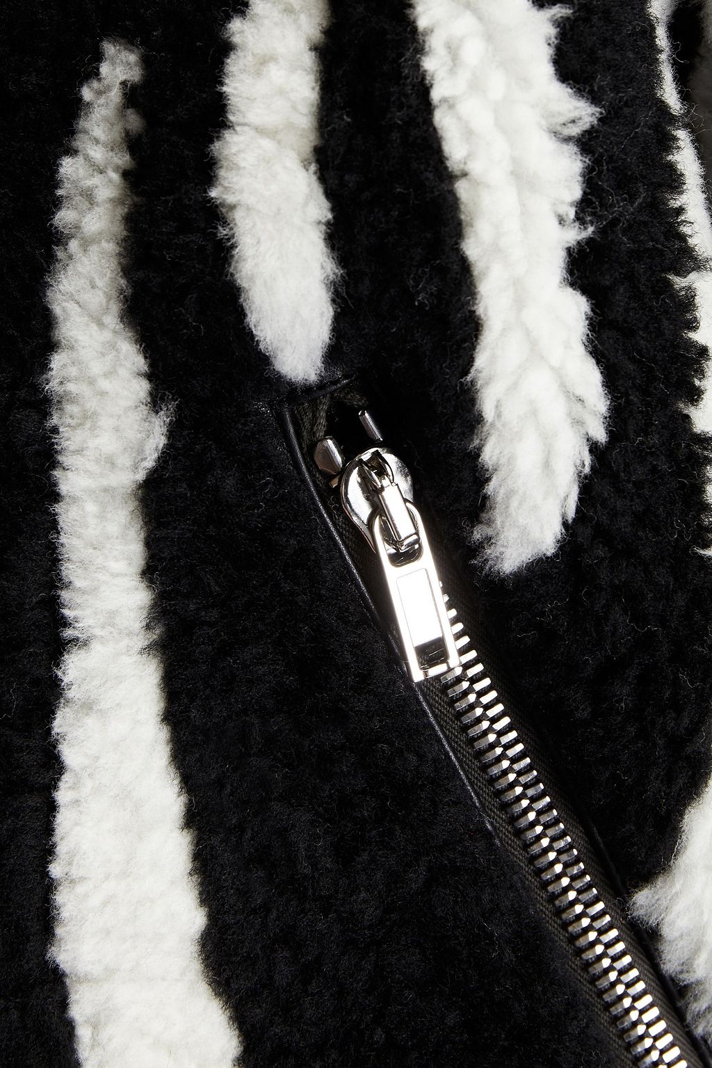 RICK OWENS Zebra-print shearling bomber jacket
